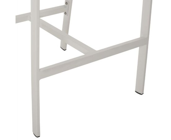 ΣΚΑΜΠΟ ΑΛΟΥΜΙΝΙΟΥ ΛΕΥΚΟ ΜΕ ΜΠΡΑΤΣΑ RATTAN & TEXTLINE 56x58x105Yεκ. HM5892.22 - ΣΚΑΜΠΩ στο Milonadakis.gr