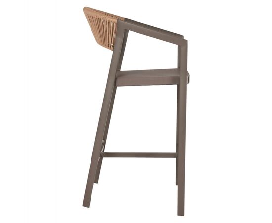 ΣΚΑΜΠΟ ΑΛΟΥΜΙΝΙΟΥ ΣΑΜΠΑΝΙ ΜΕ ΜΠΡΑΤΣΑ RATTAN & TEXTLINE 56x58x105Yεκ.HM5892.23 - ΣΚΑΜΠΩ στο Milonadakis.gr