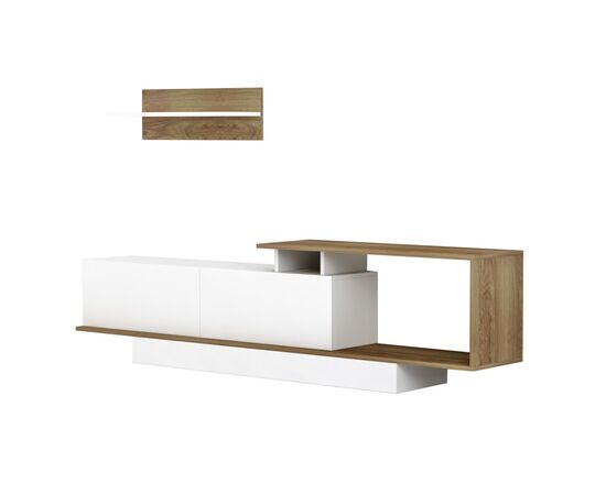ΣΥΝΘΕΤΟ ΤΗΛΕΟΡΑΣΗΣ GARCELLE HM8904.11 ΜΕΛΑΜΙΝΗ ΣΕ ΦΥΣΙΚΟ-ΛΕΥΚΟ 180x29,6x45Υεκ - ΣΥΝΘΕΣΕΙΣ ΣΑΛΟΝΙΟΥ στο Milonadakis.gr