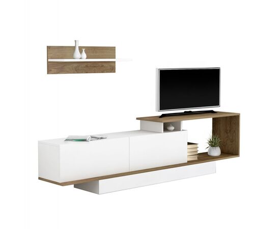ΣΥΝΘΕΤΟ ΤΗΛΕΟΡΑΣΗΣ GARCELLE HM8904.11 ΜΕΛΑΜΙΝΗ ΣΕ ΦΥΣΙΚΟ-ΛΕΥΚΟ 180x29,6x45Υεκ - ΣΥΝΘΕΣΕΙΣ ΣΑΛΟΝΙΟΥ στο Milonadakis.gr
