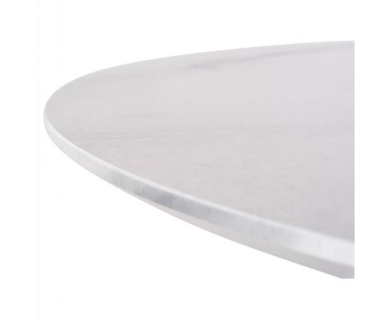 ΤΡΑΠΕΖΙ ΣΤΡΟΓΓΥΛΟ DORIK HM9768.01 MDF ΛΕΥΚΟ ΜΑΡΜΑΡΟ-MDF ΠΟΔΙΑ Φ120x77Υεκ. - ΤΡΑΠΕΖΙΑ ΚΟΥΖΙΝΑΣ στο Milonadakis.gr