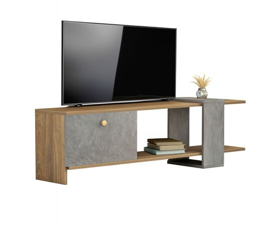 ΕΠΙΠΛΟ ΤΗΛΕΟΡΑΣΗΣ HENRIETTE HM8900.13 ΜΕΛΑΜΙΝΗ ΚΑΡΥΔΙ-STONE TEXTURE 120x28,5x39Υεκ. - ΕΠΙΠΛΑ ΤΗΛΕΟΡΑΣΗΣ στο Milonadakis.gr
