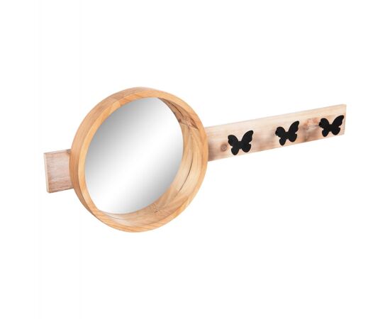 ΚΑΘΡΕΠΤΗΣ ΤΟΙΧΟΥ ΣΤΡΟΓΓΥΛΟΣ SCUTTLE HM4222 FIR WOOD&MDF-BLACK METAL 80x6,5x30,5Υεκ. - ΚΑΘΡΕΠΤΕΣ στο Milonadakis.gr
