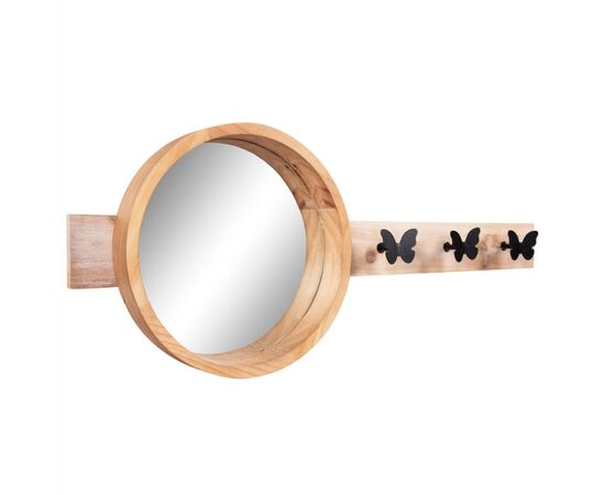 ΚΑΘΡΕΠΤΗΣ ΤΟΙΧΟΥ ΣΤΡΟΓΓΥΛΟΣ SCUTTLE HM4222 FIR WOOD&MDF-BLACK METAL 80x6,5x30,5Υεκ. - ΚΑΘΡΕΠΤΕΣ στο Milonadakis.gr
