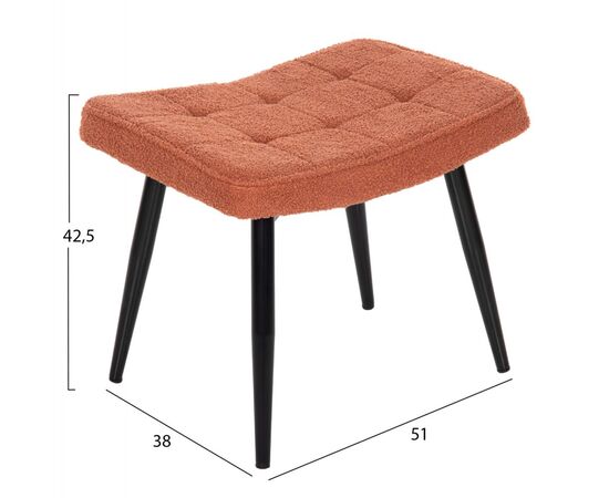 ΠΟΛΥΘΡΟΝΑ CRAWLEY ΜΕ ΥΠΟΠΟΔΙΟ HM8918.22 ΥΦΑΣΜΑ ΜΠΟΥΚΛΕ ΠΟΡΤΟΚΑΛΙ 70x74x105Υεκ. - ΚΑΡΕΚΛΕΣ - ΠΟΛΥΘΡΟΝΕΣ ΕΣ. στο Milonadakis.gr
