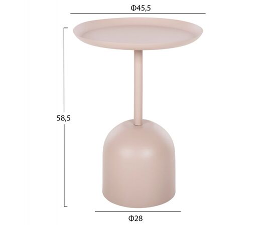 ΤΡΑΠΕΖΙ ΒΟΗΘΗΤΙΚΟ ΣΤΡΟΓΓΥΛΟ DELBEL HM4265.10 ΜΕΤΑΛΛΟ ΣΕ ΕΚΡΟΥ Φ45,5x58,5 εκ. - ΒΟΗΘΗΤΙΚΑ ΤΡΑΠΕΖΑΚΙΑ στο Milonadakis.gr