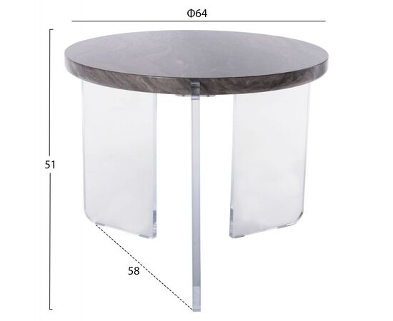 ΤΡΑΠΕΖΙ ΣΑΛΟΝΙΟΥ ACRYCON HM9780.01 MDF ME ΥΔΑΤΟΑΠΩΘΗΤΙΚΗ ΕΠΙΣΤΡΩΣΗ-ΑΚΡΥΛΙΚΑ ΠΟΔΙΑ Φ64x51Yεκ. - ΤΡΑΠΕΖΑΚΙΑ ΣΑΛΟΝΙΟΥ στο Milonadakis.gr