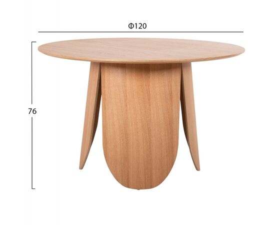 ΤΡΑΠΕΖΙ ΣΤΡΟΓΓΥΛΟ DENTY HM9612.01 MDF ΜΕ ΚΑΠΛΑΜΑ ΔΡΥΟΣ-ΧΡΩΜΑ ΔΡΥΟΣ Φ120x75Υεκ. - ΤΡΑΠΕΖΙΑ ΚΟΥΖΙΝΑΣ στο Milonadakis.gr