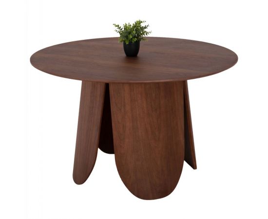 ΤΡΑΠΕΖΙ ΣΤΡΟΓΓΥΛΟ DENTY HM9612.02 MDF ΜΕ ΚΑΠΛΑΜΑ ΔΡΥΟΣ-ΧΡΩΜΑ ΚΑΡΥΔΙ Φ120x75Υεκ. - ΤΡΑΠΕΖΙΑ ΚΟΥΖΙΝΑΣ στο Milonadakis.gr
