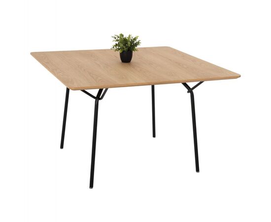 ΤΡΑΠΕΖΙ ΤΡΑΠΕΖΑΡΙΑΣ TRENK HM9614.01 MDF ΜΕ ΚΑΠΛΑΜΑ ΔΡΥΟΣ ΦΥΣΙΚΟ-ΜΑΥΡΟ ΜΕΤΑΛΛΟ 120x120x75Υεκ. - ΤΡΑΠΕΖΙΑ ΚΟΥΖΙΝΑΣ στο Milonadakis.gr