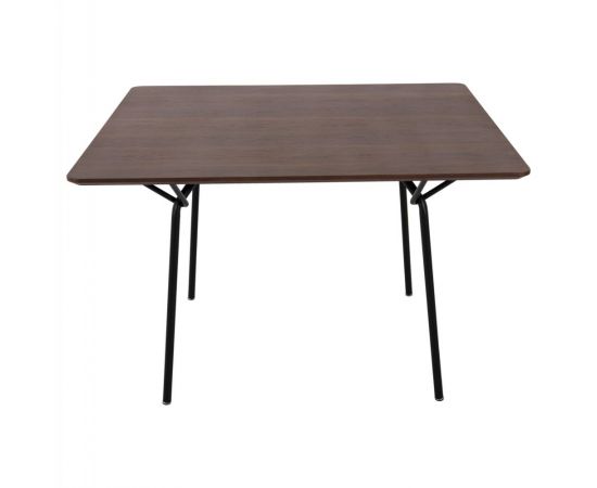 ΤΡΑΠΕΖΙ ΤΡΑΠΕΖΑΡΙΑΣ TRENK HM9614.02 MDF ΜΕ ΚΑΠΛΑΜΑ ΔΡΥΟΣ ΚΑΡΥΔΙ-ΜΑΥΡΟ ΜΕΤΑΛΛΟ 120x120x75Υεκ. - ΤΡΑΠΕΖΙΑ ΚΟΥΖΙΝΑΣ στο Milonadakis.gr