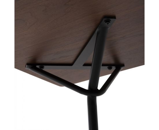 ΤΡΑΠΕΖΙ ΤΡΑΠΕΖΑΡΙΑΣ TRENK HM9614.02 MDF ΜΕ ΚΑΠΛΑΜΑ ΔΡΥΟΣ ΚΑΡΥΔΙ-ΜΑΥΡΟ ΜΕΤΑΛΛΟ 120x120x75Υεκ. - ΤΡΑΠΕΖΙΑ ΚΟΥΖΙΝΑΣ στο Milonadakis.gr