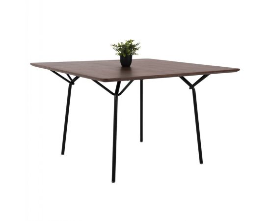 ΤΡΑΠΕΖΙ ΤΡΑΠΕΖΑΡΙΑΣ TRENK HM9614.02 MDF ΜΕ ΚΑΠΛΑΜΑ ΔΡΥΟΣ ΚΑΡΥΔΙ-ΜΑΥΡΟ ΜΕΤΑΛΛΟ 120x120x75Υεκ. - ΤΡΑΠΕΖΙΑ ΚΟΥΖΙΝΑΣ στο Milonadakis.gr