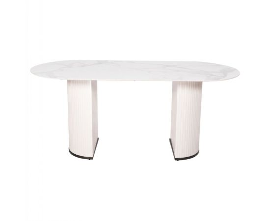 ΤΡΑΠΕΖΙ ΤΡΑΠΕΖΑΡΙΑΣ CORBY HM9771.01 12mmΚΕΡΑΜΙΚΟ ΛΕΥΚΟ ΜΑΡΜΑΡΟ-MDF ΛΕΥΚΟ 180x90x76Υ εκ. - ΤΡΑΠΕΖΙΑ ΚΟΥΖΙΝΑΣ στο Milonadakis.gr