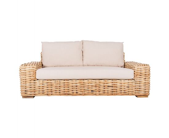 ΚΑΝΑΠΕΣ 2-ΘΕΣΙΟΣ TROPEL HM9809 ΞΥΛΟ MANGO-RATTAN ΦΥΣΙΚΟ-ΛΕΥΚΑ ΜΑΞΙΛΑΡΙΑ 192x88x70-85Υεκ. - ΚΑΝΑΠΕΔΕΣ στο Milonadakis.gr