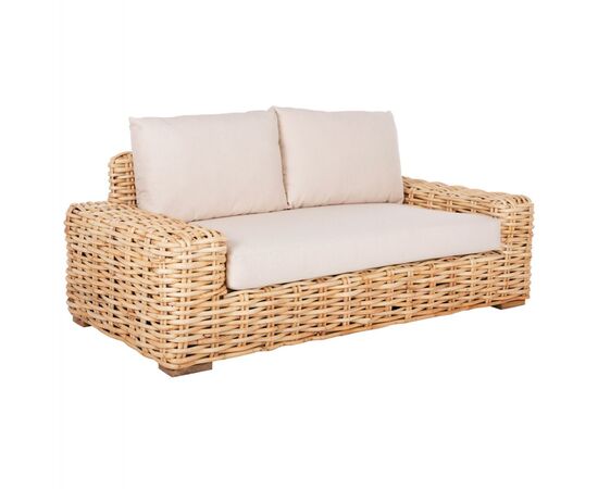 ΚΑΝΑΠΕΣ 2-ΘΕΣΙΟΣ TROPEL HM9809 ΞΥΛΟ MANGO-RATTAN ΦΥΣΙΚΟ-ΛΕΥΚΑ ΜΑΞΙΛΑΡΙΑ 192x88x70-85Υεκ. - ΚΑΝΑΠΕΔΕΣ στο Milonadakis.gr