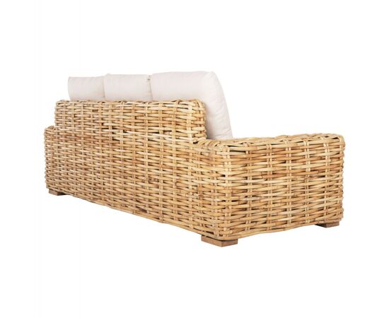 ΚΑΝΑΠΕΣ ΤΡΙΘΕΣΙΟΣ ΕΞ.ΧΩΡΟΥ TROPEL HM9808 ΞΥΛΟ MANGO-RATTAN ΦΥΣΙΚΟ-ΛΕΥΚΑ ΜΑΞΙΛΑΡΙΑ 216x88x85Υεκ - ΚΑΝΑΠΕΔΕΣ στο Milonadakis.gr