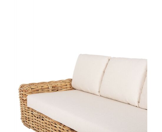ΚΑΝΑΠΕΣ ΤΡΙΘΕΣΙΟΣ ΕΞ.ΧΩΡΟΥ TROPEL HM9808 ΞΥΛΟ MANGO-RATTAN ΦΥΣΙΚΟ-ΛΕΥΚΑ ΜΑΞΙΛΑΡΙΑ 216x88x85Υεκ - ΚΑΝΑΠΕΔΕΣ στο Milonadakis.gr