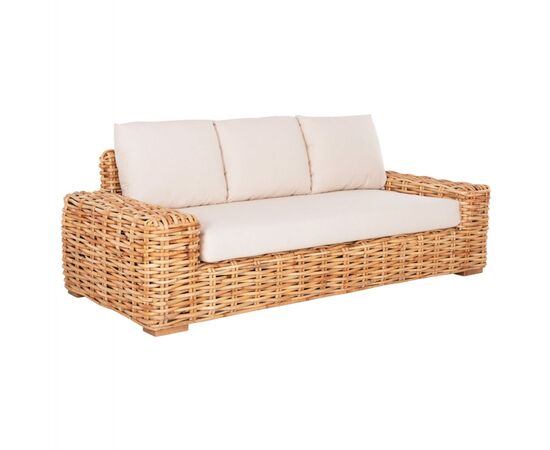 ΚΑΝΑΠΕΣ ΤΡΙΘΕΣΙΟΣ ΕΞ.ΧΩΡΟΥ TROPEL HM9808 ΞΥΛΟ MANGO-RATTAN ΦΥΣΙΚΟ-ΛΕΥΚΑ ΜΑΞΙΛΑΡΙΑ 216x88x85Υεκ - ΚΑΝΑΠΕΔΕΣ στο Milonadakis.gr