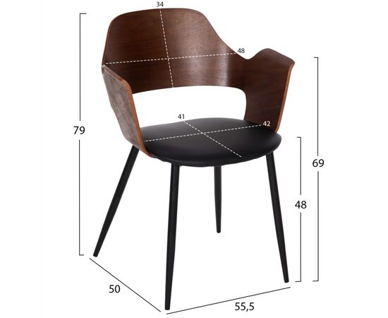 ΣΕΤ ΤΡΑΠΕΖΑΡΙΑ ΕΣΩΤ. ΧΩΡΟΥ 5ΤΜΧ HM11962 ΤΡΑΠΕΖΙ DENTY & 4 ΚΑΡΕΚΛΕΣ VELP - ΤΡΑΠΕΖΑΡΙΕΣ στο Milonadakis.gr