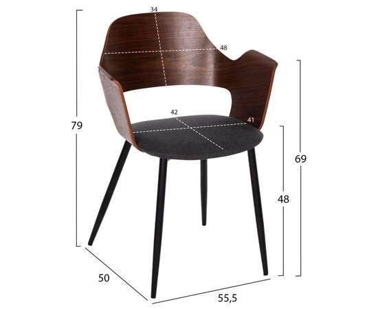 ΣΕΤ ΤΡΑΠΕΖΑΡΙΑ ΕΣΩΤ. ΧΩΡΟΥ 5ΤΜΧ HM11964 ΤΡΑΠΕΖΙ DENTY & 4 ΚΑΡΕΚΛΕΣ VELP - ΤΡΑΠΕΖΑΡΙΕΣ στο Milonadakis.gr