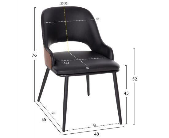 ΣΕΤ ΤΡΑΠΕΖΑΡΙΑ ΕΣΩΤ. ΧΩΡΟΥ 5ΤΜΧ HM11965 ΤΡΑΠΕΖΙ DENTY & 4 ΚΑΡΕΚΛΕΣ DELF (ΜΑΥΡΟ) - ΤΡΑΠΕΖΑΡΙΕΣ στο Milonadakis.gr