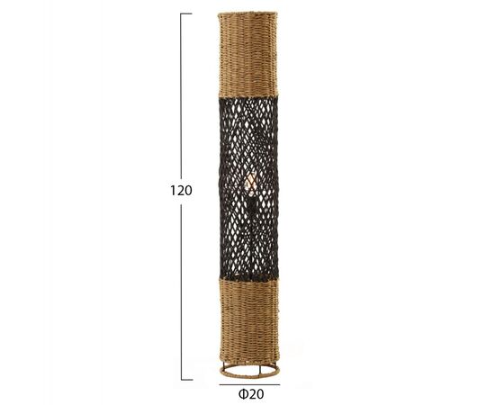 ΦΩΤΙΣΤΙΚΟ ΔΑΠΕΔΟΥ HM4342 ΜΕΤΑΛΛΟ-PAPER ROPE ΣΕ ΜΠΕΖ ΑΜΜΟΥ-ΜΑΥΡΟ Φ20X120Υεκ. - ΦΩΤΙΣΤΙΚΑ ΔΑΠΕΔΟΥ στο Milonadakis.gr