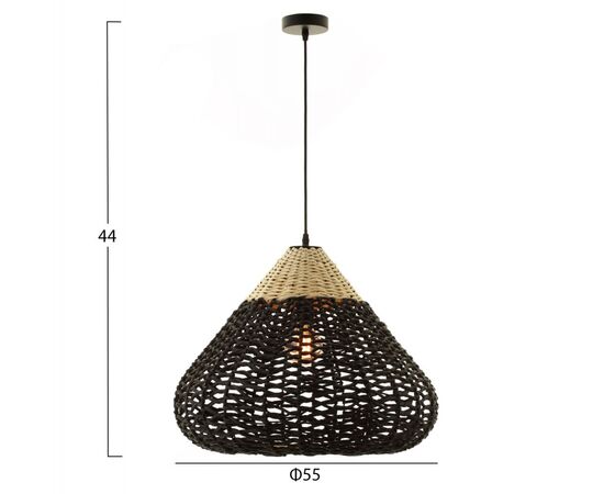 ΦΩΤΙΣΤΙΚΟ ΟΡΟΦΗΣ ΚΡΕΜΑΣΤΟ HM4346 ΑΠΟ PAPER ROPE ΜΠΕΖ ΚΑΙ ΜΑΥΡΟ Φ55,5x44Υεκ. - ΦΩΤΙΣΤΙΚΑ ΟΡΟΦΗΣ στο Milonadakis.gr