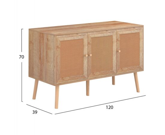 ΜΠΟΥΦΕΣ ΜΕΛΑΜΙΝΗΣ COLM- ΣΥΝΘ. RATTAN ΣΤΙΣ ΠΟΡΤΕΣ HM9220.11 120Χ39Χ70Υεκ. - ΜΠΟΥΦΕΔΕΣ-ΚΟΝΣΟΛΕΣ στο Milonadakis.gr