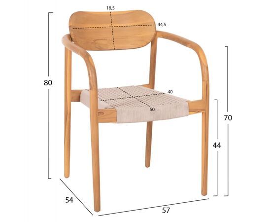ΠΟΛΥΘΡΟΝΑ OSLO HM9636.07 ΞΥΛΟ TEAK ΦΥΣΙΚΟ & ΜΠΕΖ ΣΧΟΙΝΙ 55x54x80Yεκ. - ΚΑΡΕΚΛΕΣ - ΠΟΛΥΘΡΟΝΕΣ ΕΣ. στο Milonadakis.gr