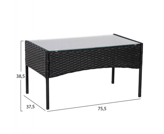 ΣΕΤ ΣΑΛΟΝΙ 4ΤΜΧ STASIA HM6089.01 ΣΥΝΘ.RATTAN ΜΑΥΡΟ-ΚΑΠΟΥΤΣΙΝΟ ΜΑΞΙΛΑΡΙΑ - ΣΕΤ ΣΑΛΟΝΙΑ στο Milonadakis.gr
