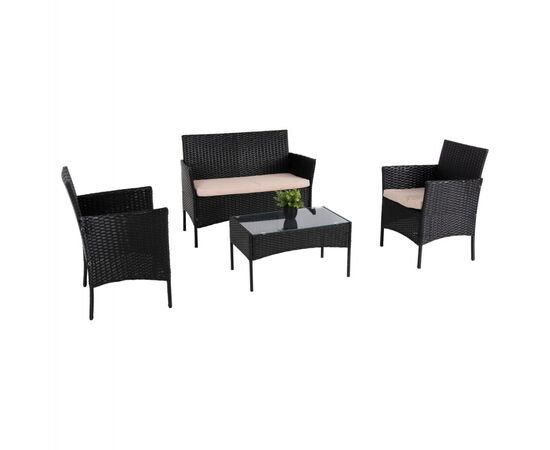 ΣΕΤ ΣΑΛΟΝΙ 4ΤΜΧ STASIA HM6089.01 ΣΥΝΘ.RATTAN ΜΑΥΡΟ-ΚΑΠΟΥΤΣΙΝΟ ΜΑΞΙΛΑΡΙΑ - ΣΕΤ ΣΑΛΟΝΙΑ στο Milonadakis.gr
