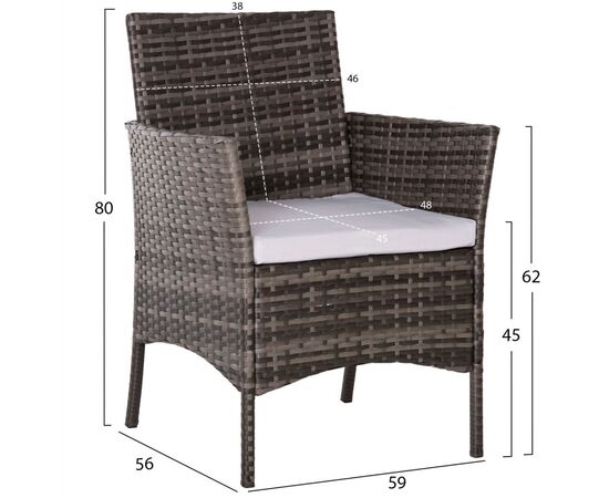 ΣΕΤ ΣΑΛΟΝΙ 4ΤΜΧ STASIA HM6089.02 ΣΥΝΘ.RATTAN ΓΚΡΙ-ΜΠΕΖ ΜΑΞΙΛΑΡΙΑ - ΣΕΤ ΣΑΛΟΝΙΑ στο Milonadakis.gr