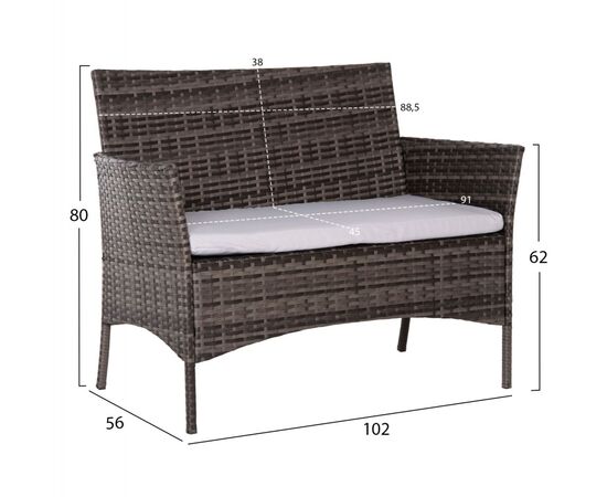 ΣΕΤ ΣΑΛΟΝΙ 4ΤΜΧ STASIA HM6089.02 ΣΥΝΘ.RATTAN ΓΚΡΙ-ΜΠΕΖ ΜΑΞΙΛΑΡΙΑ - ΣΕΤ ΣΑΛΟΝΙΑ στο Milonadakis.gr