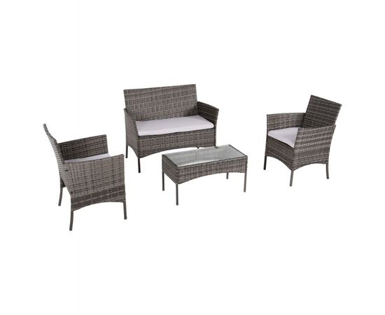 ΣΕΤ ΣΑΛΟΝΙ 4ΤΜΧ STASIA HM6089.02 ΣΥΝΘ.RATTAN ΓΚΡΙ-ΜΠΕΖ ΜΑΞΙΛΑΡΙΑ - ΣΕΤ ΣΑΛΟΝΙΑ στο Milonadakis.gr