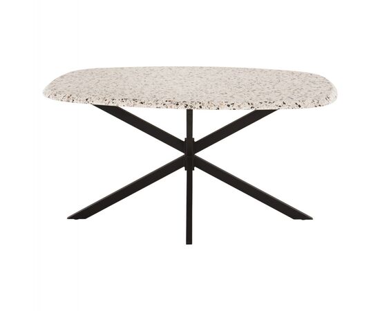 ΤΡΑΠΕΖΙ ΟΒΑΛ RODDEN HM11903.03 ΜΕ WERZALIT TERRAZZO-ΜΑΥΡΗ ΧΙΑΣΤΙ ΒΑΣΗ 146x94x75Υεκ - ΤΡΑΠΕΖΙΑ ΕΞ. ΧΩΡΟΥ στο Milonadakis.gr