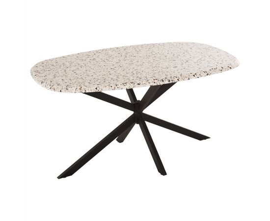 ΤΡΑΠΕΖΙ ΟΒΑΛ RODDEN HM11903.03 ΜΕ WERZALIT TERRAZZO-ΜΑΥΡΗ ΧΙΑΣΤΙ ΒΑΣΗ 146x94x75Υεκ - ΤΡΑΠΕΖΙΑ ΕΞ. ΧΩΡΟΥ στο Milonadakis.gr