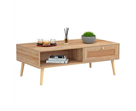ΤΡΑΠΕΖΙ ΣΑΛΟΝΙΟΥ ΜΕΛΑΜΙΝΗΣ COLM RATTAN HM9224.11 ΣΕ ΦΥΣΙΚΟ ΧΡΩΜΑ 110x59x39,5Yεκ. - ΤΡΑΠΕΖΑΚΙΑ ΣΑΛΟΝΙΟΥ στο Milonadakis.gr