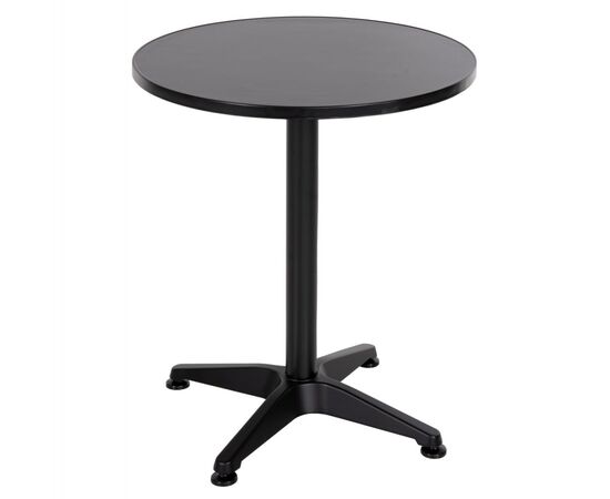 ΤΡΑΠΕΖΙ ΣΤΡΟΓΓΥΛΟ GOSS HM5974.01 ΑΛΟΥΜΙΝΙΟ ΜΑΥΡΟ Φ60x70Υεκ. - ΤΡΑΠΕΖΙΑ ΕΞ. ΧΩΡΟΥ στο Milonadakis.gr