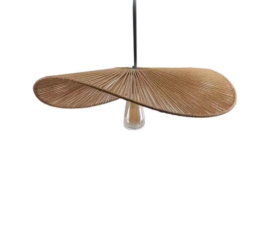 Φωτιστικό οροφής Haris Inart Ε27 καφέ  paper rope Φ60x158εκ - ΦΩΤΙΣΤΙΚΑ ΟΡΟΦΗΣ στο Milonadakis.gr