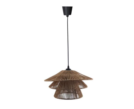 Φωτιστικό οροφής μονόφωτο Oakim Inart Ε27 καφέ paper rope Φ35.5x170εκ - ΦΩΤΙΣΤΙΚΑ ΟΡΟΦΗΣ στο Milonadakis.gr