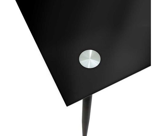Τραπέζι Vincenzo pakoworld ορθογώνιο με γυάλινη επιφάνεια μαύρο 120x80x75εκ - ΤΡΑΠΕΖΙΑ ΚΟΥΖΙΝΑΣ στο Milonadakis.gr