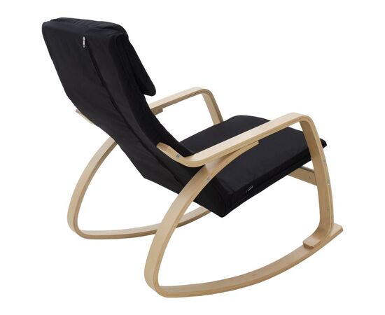 Πολυθρόνα Zenia pakoworld κουνιστή σε μαύρο ύφασμα και φυσικό ξύλο - ΚΑΡΕΚΛΕΣ - ΠΟΛΥΘΡΟΝΕΣ ΕΣ. στο Milonadakis.gr