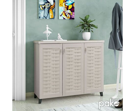 Παπουτσοθήκη-ντουλάπι MANTAM pakoworld 16 ζεύγων χρώμα λευκό-γκρι 115,5x40x92εκ - ΝΤΟΥΛΑΠΙΑ - ΠΑΠΟΥΤΣΟΘΗΚΕΣ στο Milonadakis.gr