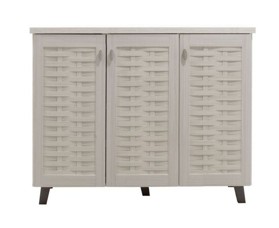 Παπουτσοθήκη-ντουλάπι MANTAM pakoworld 16 ζεύγων χρώμα λευκό-γκρι 115,5x40x92εκ - ΝΤΟΥΛΑΠΙΑ - ΠΑΠΟΥΤΣΟΘΗΚΕΣ στο Milonadakis.gr