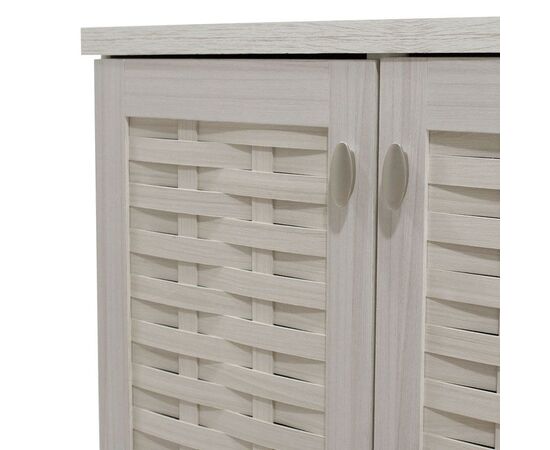 Παπουτσοθήκη-ντουλάπι MANTAM pakoworld 16 ζεύγων χρώμα λευκό-γκρι 115,5x40x92εκ - ΝΤΟΥΛΑΠΙΑ - ΠΑΠΟΥΤΣΟΘΗΚΕΣ στο Milonadakis.gr