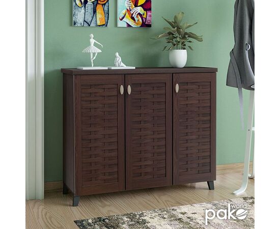 Παπουτσοθήκη-ντουλάπι MANTAM pakoworld 16 ζεύγων χρώμα καρυδί 115,5x40x92εκ - ΝΤΟΥΛΑΠΙΑ - ΠΑΠΟΥΤΣΟΘΗΚΕΣ στο Milonadakis.gr