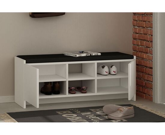Έπιπλο εισόδου σκαμπό-παπουτσοθήκη ZULLA pakoworld 10 ζεύγων λευκό 110x37x43εκ - ΝΤΟΥΛΑΠΙΑ - ΠΑΠΟΥΤΣΟΘΗΚΕΣ στο Milonadakis.gr