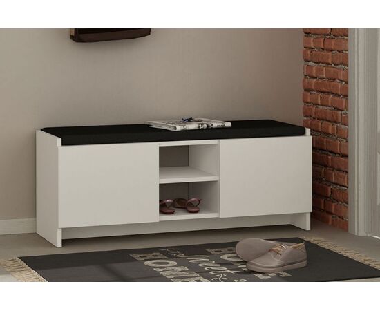 Έπιπλο εισόδου σκαμπό-παπουτσοθήκη ZULLA pakoworld 10 ζεύγων λευκό 110x37x43εκ - ΝΤΟΥΛΑΠΙΑ - ΠΑΠΟΥΤΣΟΘΗΚΕΣ στο Milonadakis.gr