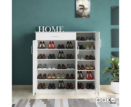 Παπουτσοθήκη-ντουλάπι SANTE pakoworld 30 ζεύγων χρώμα λευκό 120x37x123εκ - ΝΤΟΥΛΑΠΙΑ - ΠΑΠΟΥΤΣΟΘΗΚΕΣ στο Milonadakis.gr